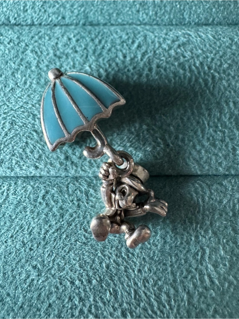 Pandora Blue Umbrella Mickey Mouse Dangle Charm - Picture 1 of 1